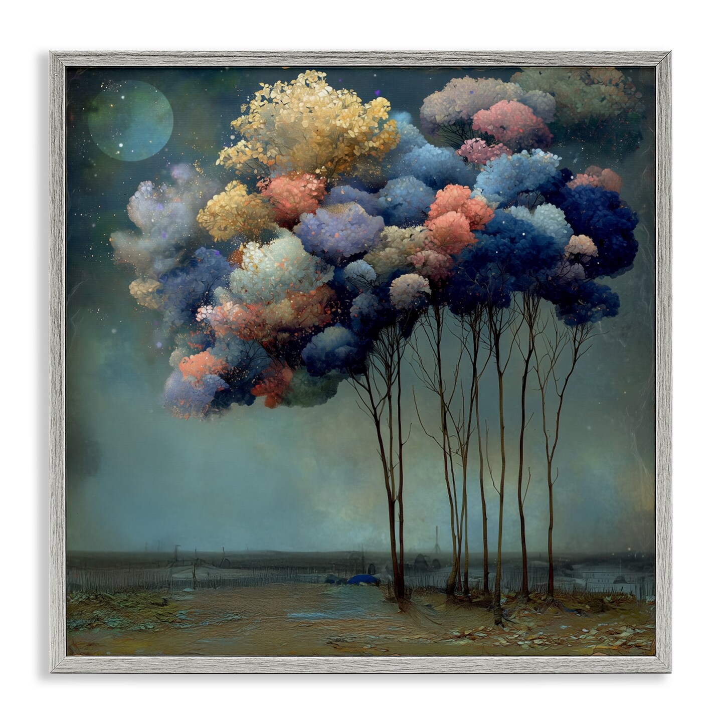 Stupell Industries Dreamy Sky Trees Surrealism Framed Giclee