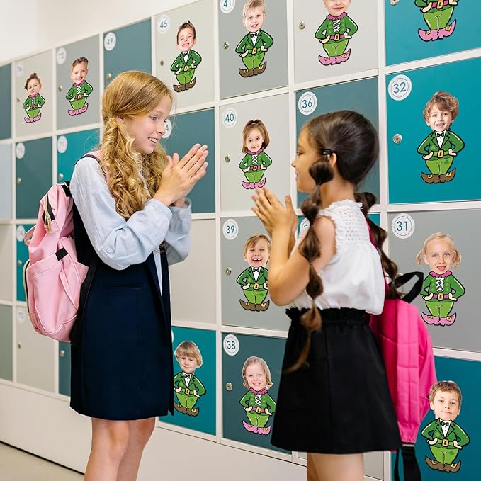 50 PCS St. Patrick's Day Cutouts for Photos DIY Leprechaun Bulletin Board Decorations March Shamrock Green Irish Classroom Party Wall Decor