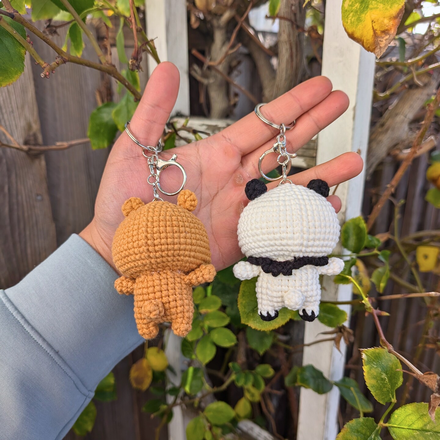 Bubu and Dudu Bears Handmade Crochet Keychain | Cute Couple Bear