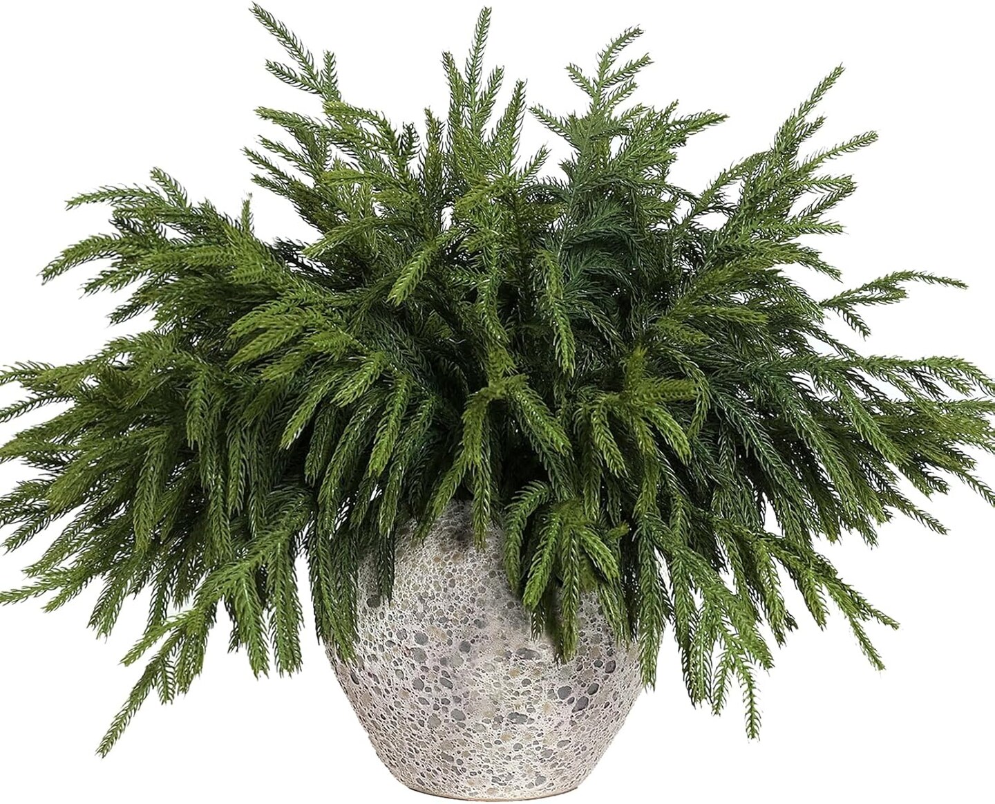 16 Pcs 18 Inch Real Touch Artificial Norfolk Pine Branches (Green) 0.78"D x 7.8"W x 18"H