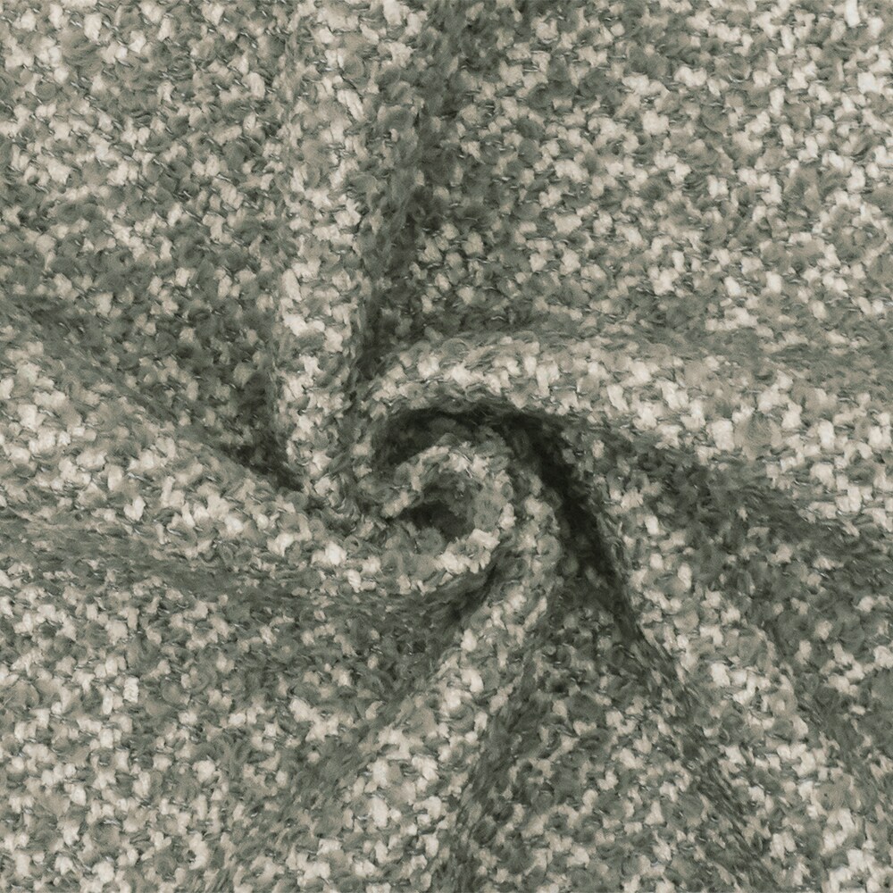 Gray-Off White Texture Wool Blend Chenille Home Decorating Fabric By the Yard