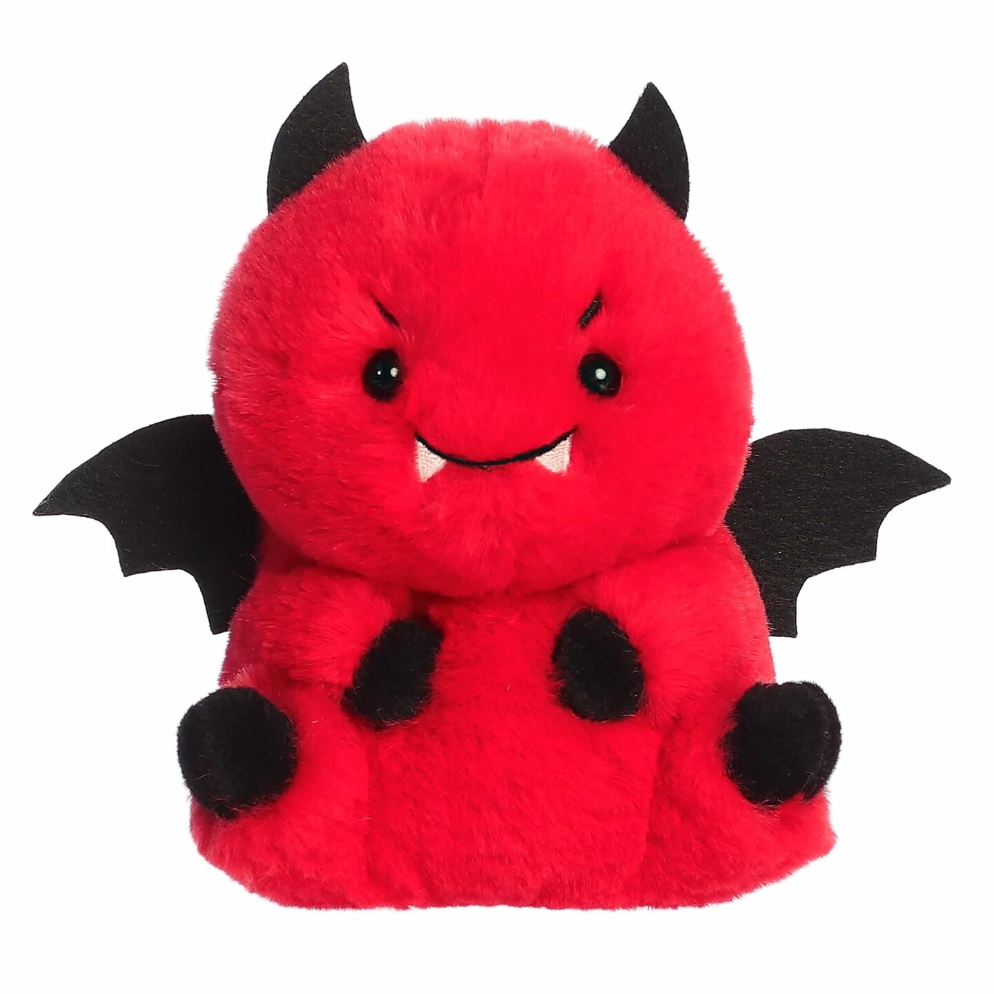 Aurora&#xAE; Spooky Rolly Pet&#x2122; Danny Devil&#x2122; Stuffed Animal - Compact Size for On-The-Go Fun - Perfect for Halloween Decorations and Gifts - Red 5 Inches