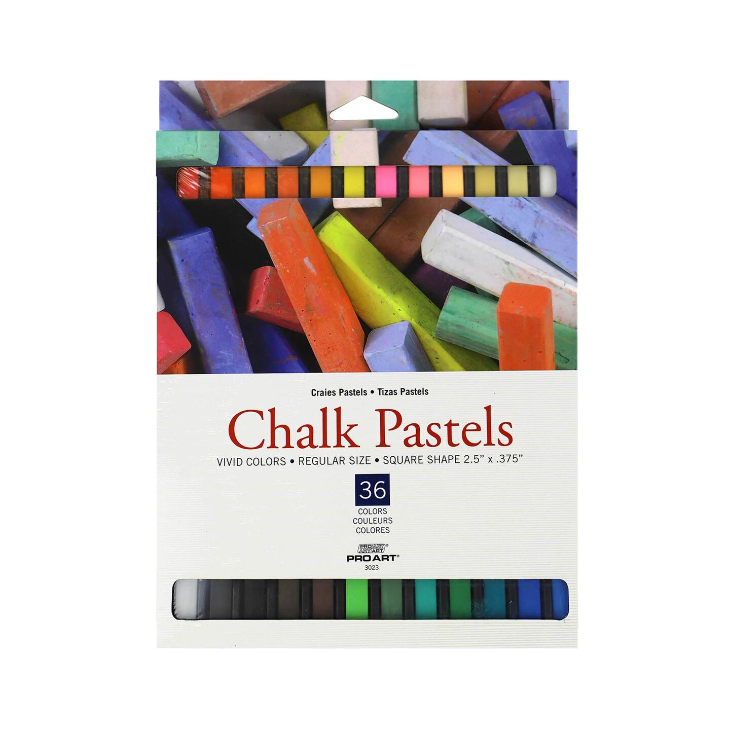 Pro Art Chalk Pastels Square 36pc Vivid Color