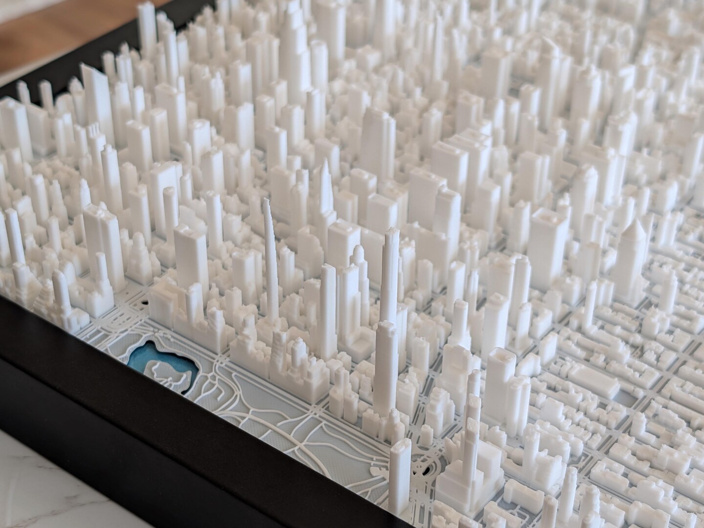 3D NYC Midtown Map | Framed Midtown Manhattan Skyline Art | 3D