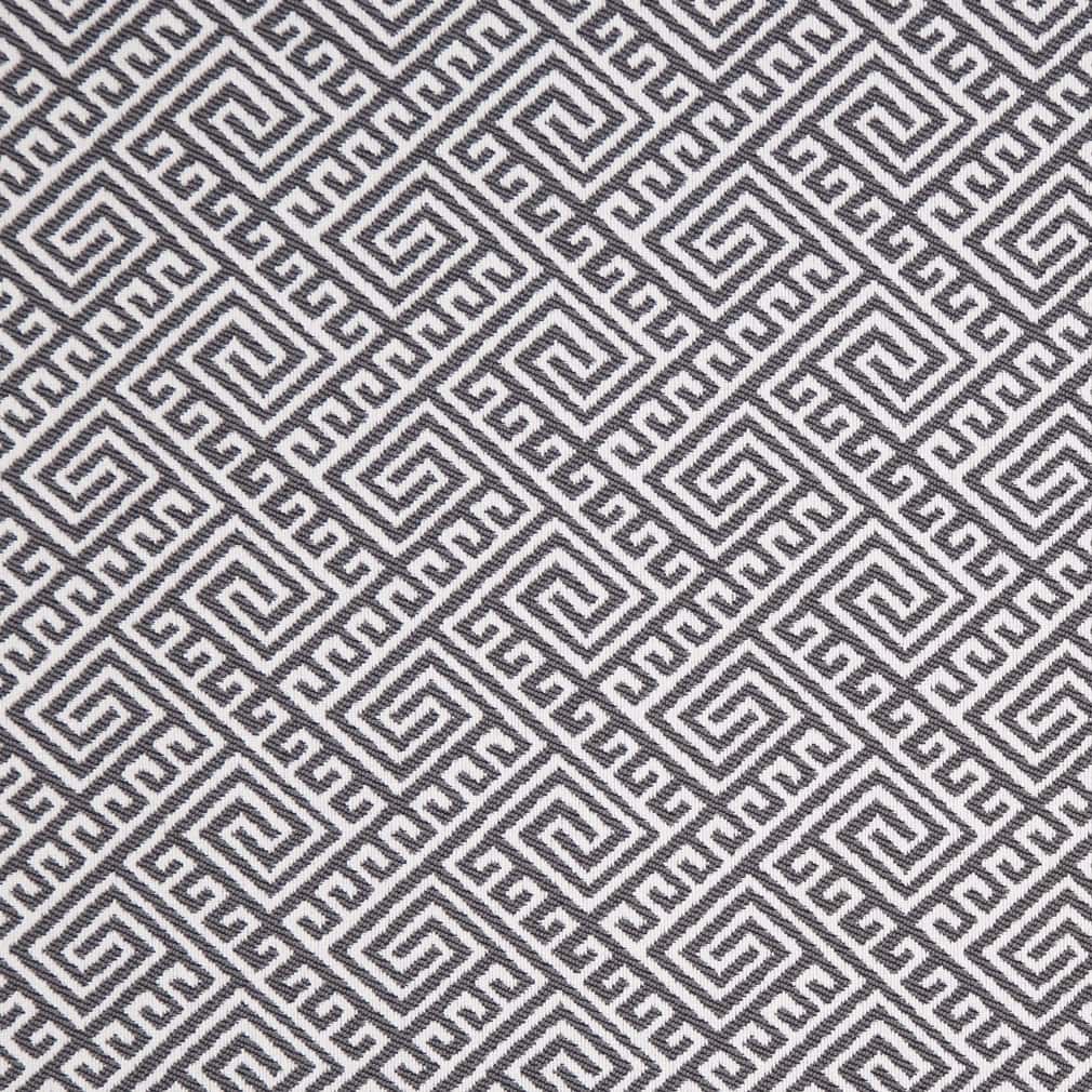 Charcoal - Grey & Silver Abstract & Geometric,Greek Key Upholstery Fabric 54 Inches"
