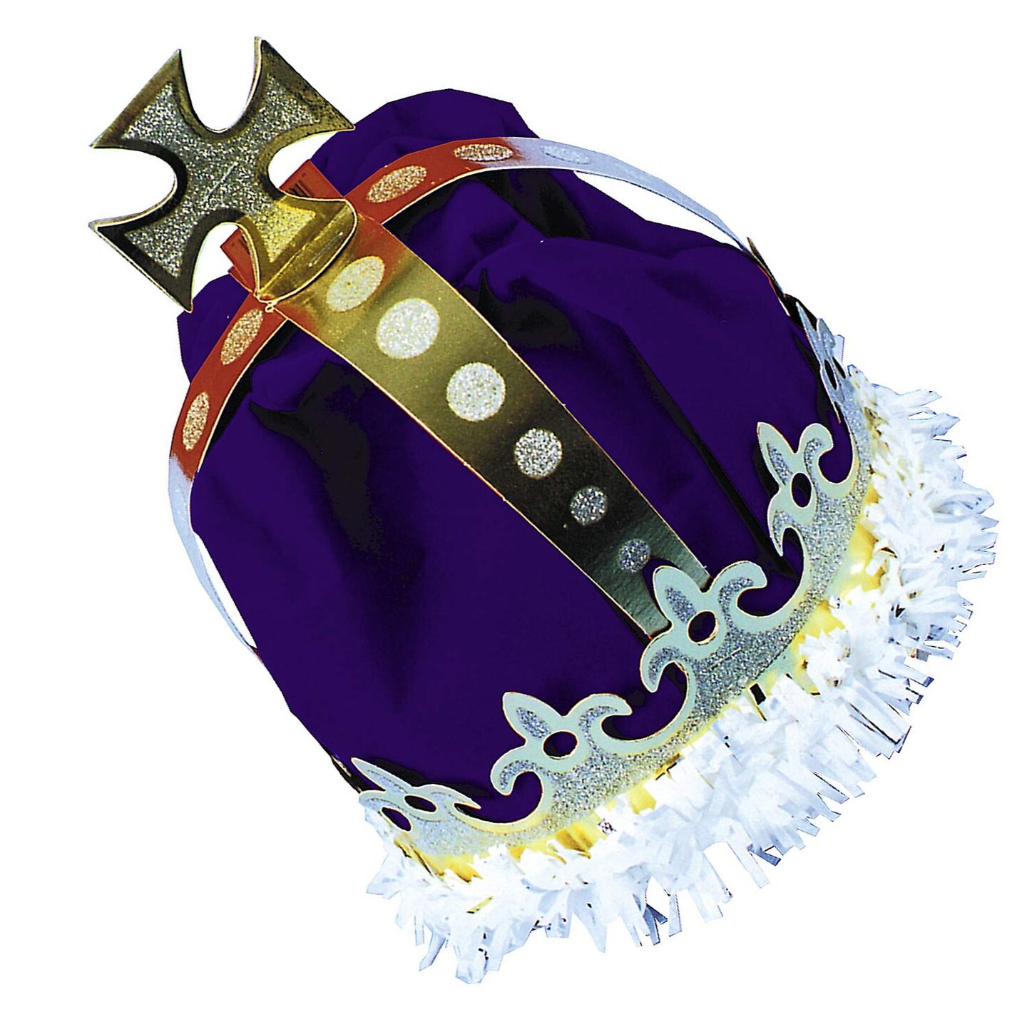 Blue Paper Crown with Gold Foil Trim