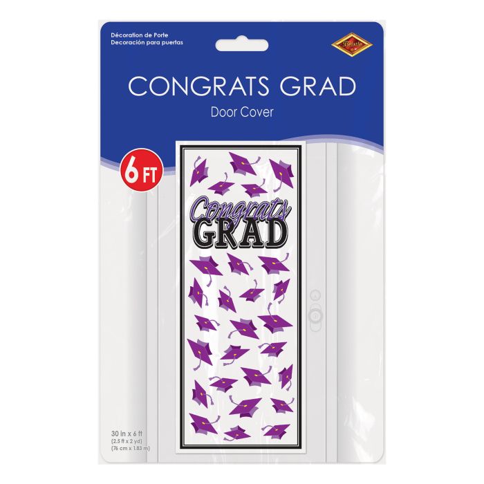 12 Pack Beistle Purple Congrats Grad Door Cover