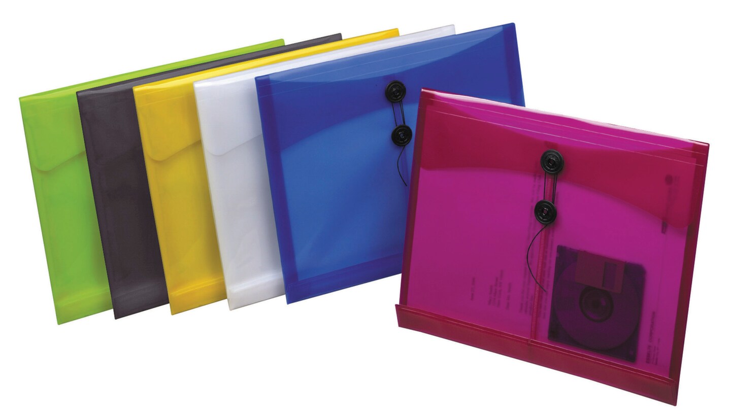 Pendaflex ViewFront Poly Envelopes, Letter Size, Side Load, Assorted Colors, Pack of 24