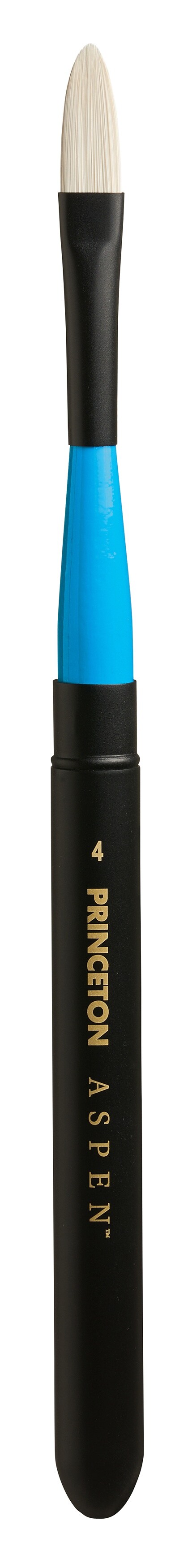 Princeton Series 6500 Aspen Synthetic Brush-Long Handle Travel Filbert Size 4