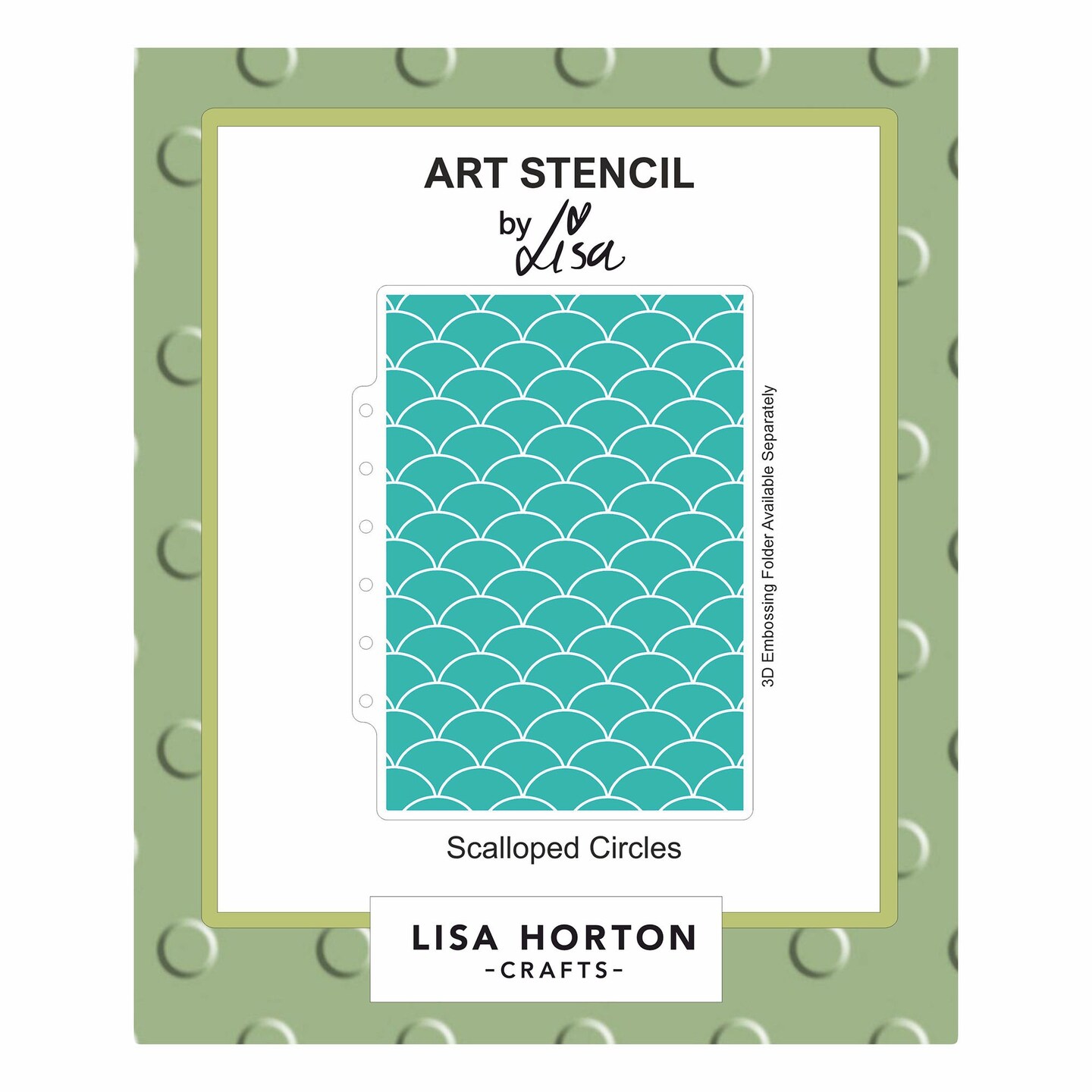 Lisa Horton Crafts Layering Stencil 5&#x22;x7&#x22;-Scalloped Circles