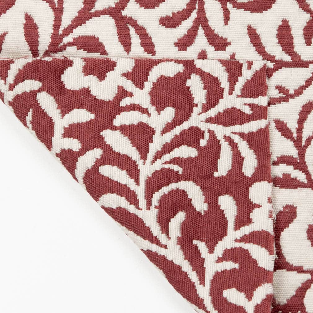 Ruby Petite - Red & Burgundy Floral,Leaves Upholstery Fabric 54 Inches"
