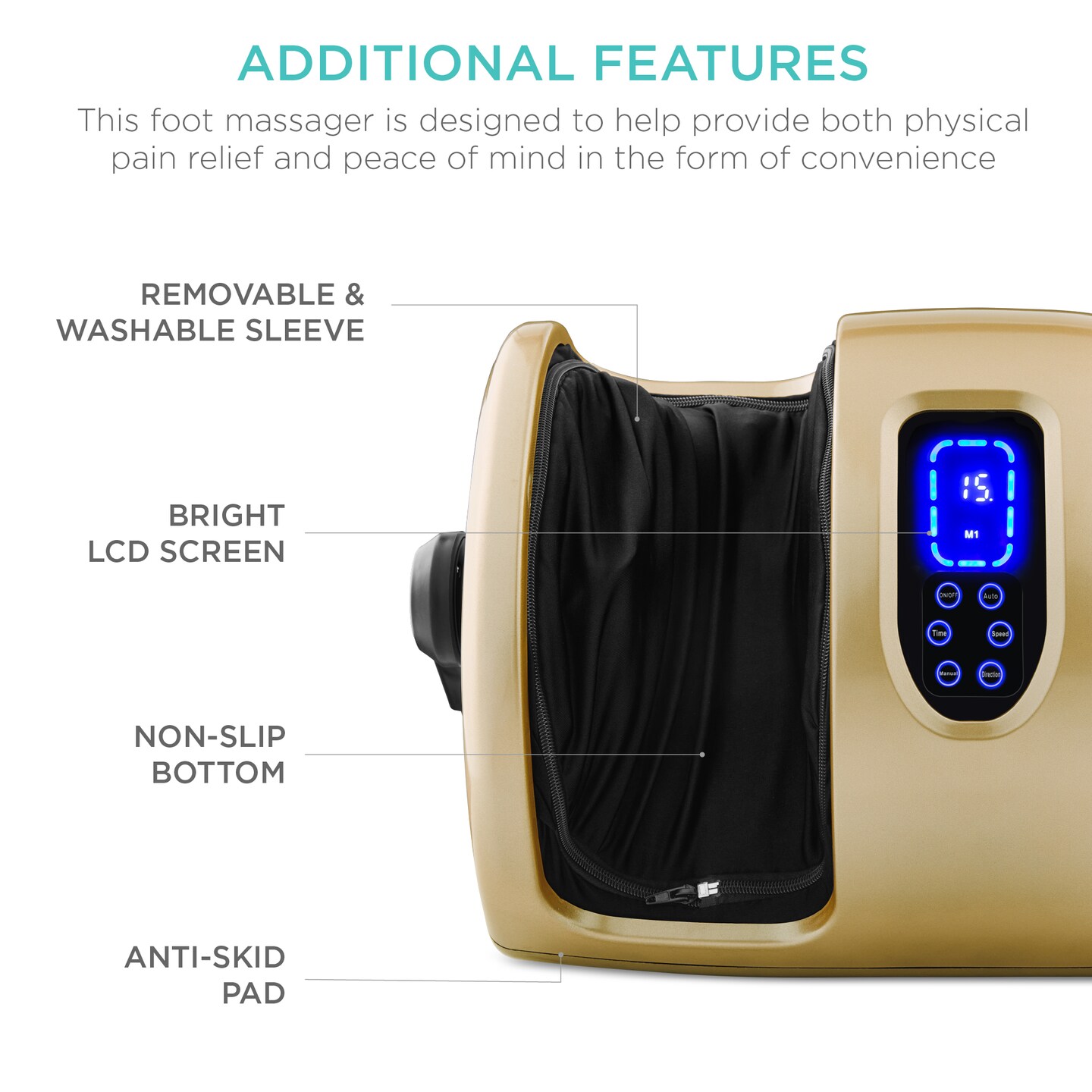 Best Choice Products Foot Massager Machine, Therapeutic Reflexology Massager w/ High-Intensity Rollers