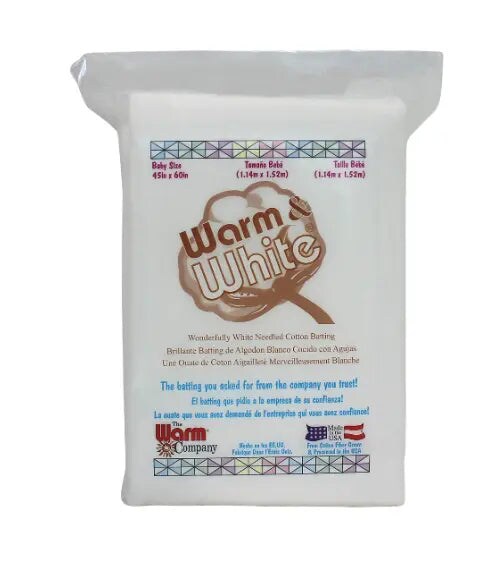 Warm &#x26; White Needled Cotton Batting