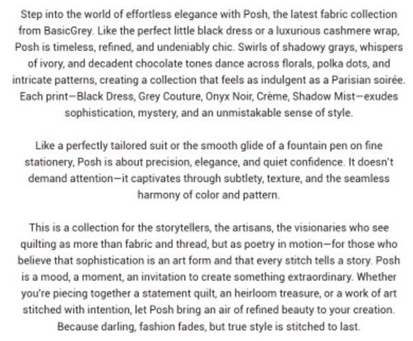 Posh 10" Square Pack (Layer Cake) by BasicGrey for Moda (30770LC)