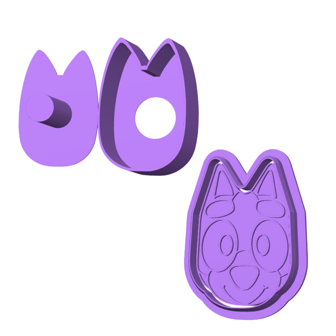 Blue Heeler Cake Pop Mold Round face