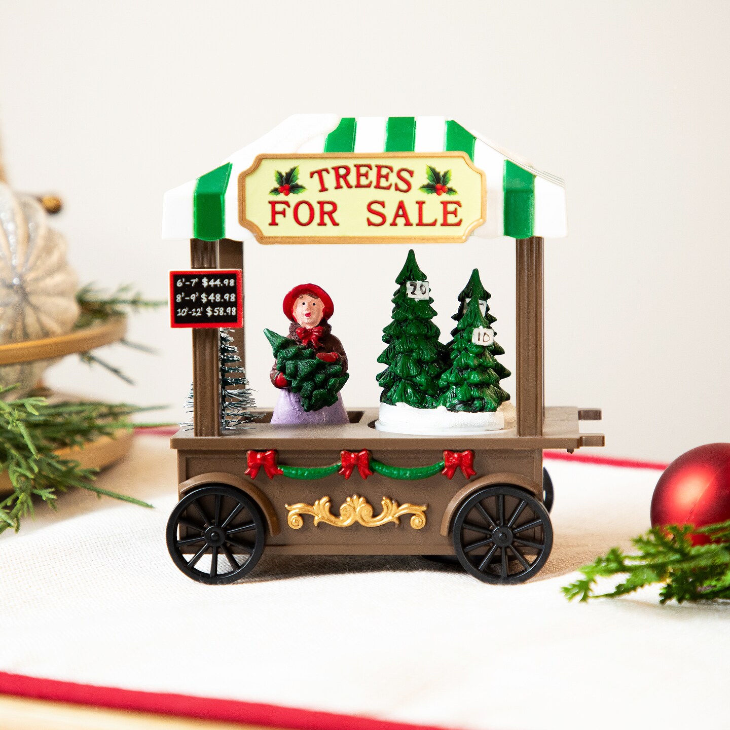 Northlight LED Lighted and Animated Trees for Sale Stand Christmas Village Piece - 5&#x22;