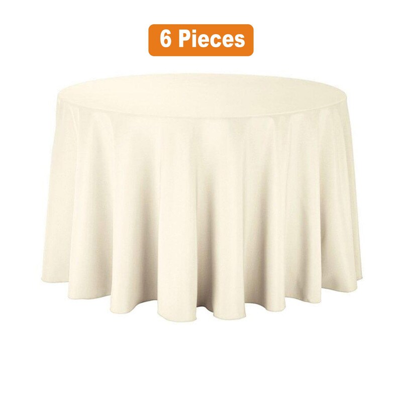 90&#x22; Round Polyester Seamless Tablecloth