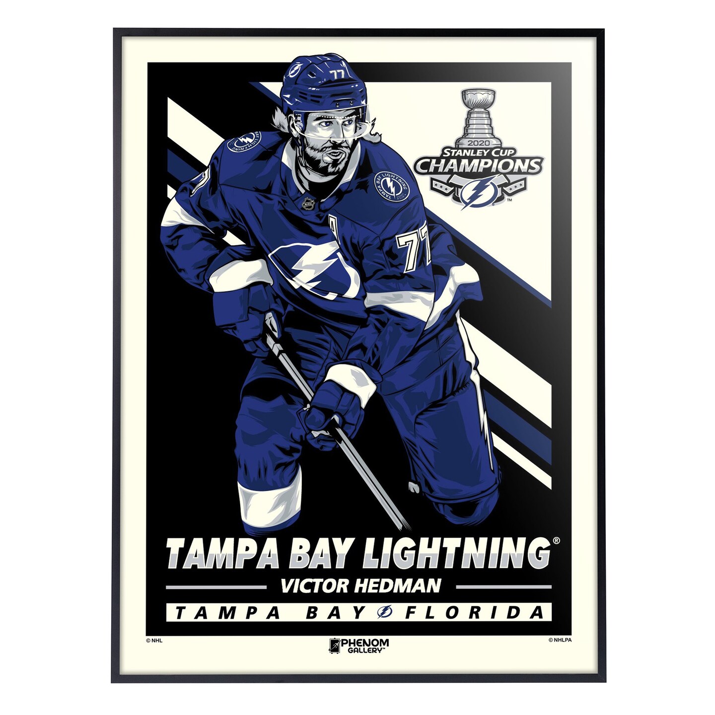 Phenom Gallery Tampa Bay Lightning &#x27;20 Stanley Cup Champions Victor Hedman Deluxe Framed Serigraph