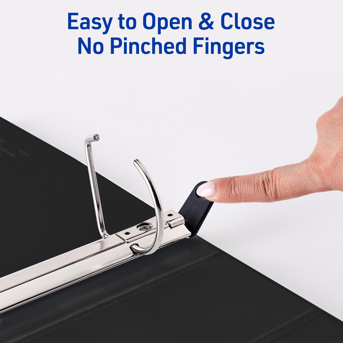 Avery Heavy-Duty View 3 Ring Binders, 2 Inch One Touch Slant Rings, 530-Sheet Capacity, DuraHinge, 2.8 Inch Wide Spine, Customizable Clear Cover and Spine, Black Binders (6-Pack of 79692)