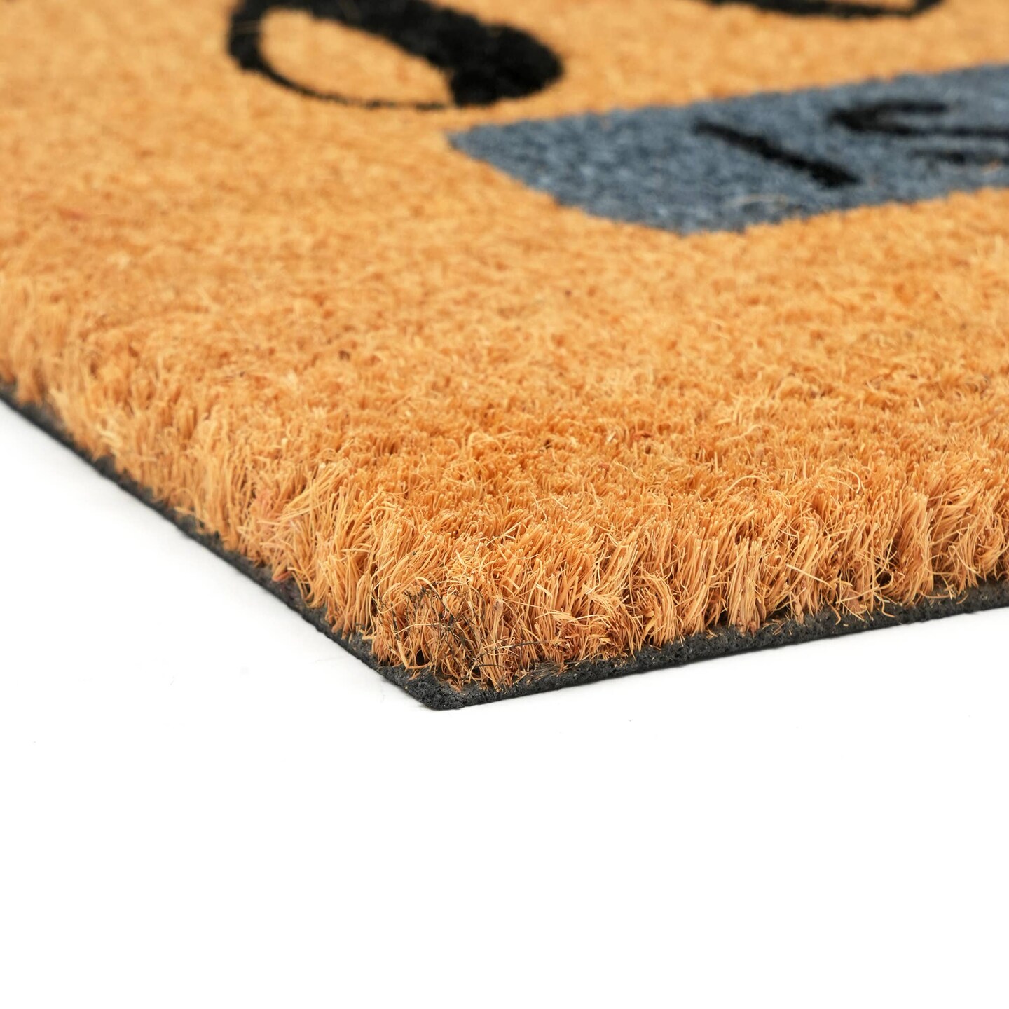 Natural Coir Door Mat with Non-Slip Backing, Indoor Outdoor Entry Doormat