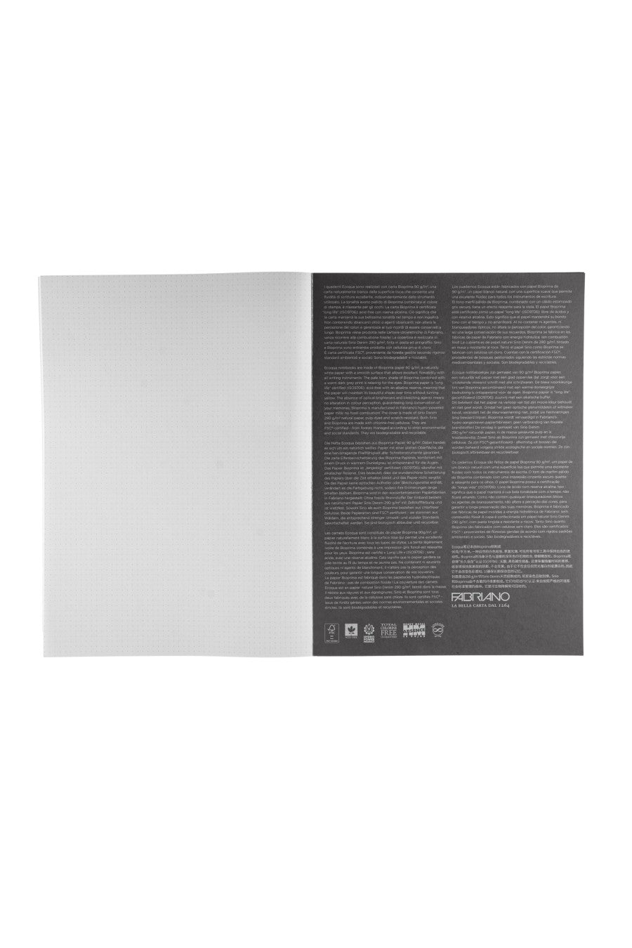 Fabriano Ecoqua Plus Perfect-Bound Notebook, 5.8 in x 8.3 in, A5