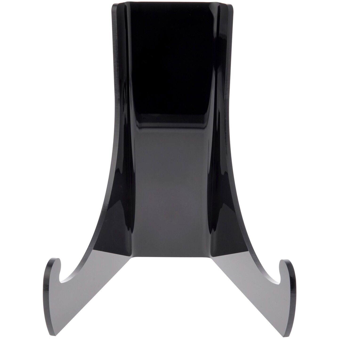 Plymor Black Acrylic Flat Back Easel with Deep Support Ledges, 7.5