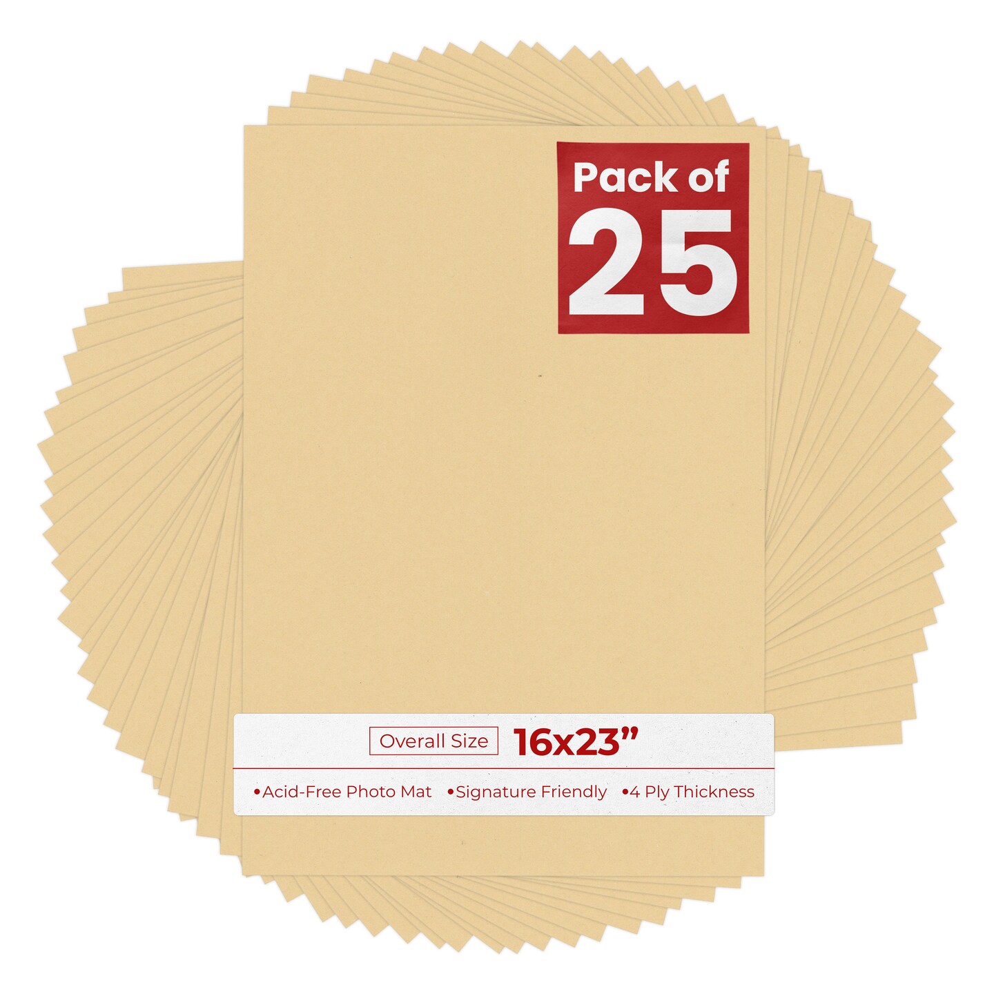 Beige 16x23 Uncut Mat Board - Blank Sheets, No Opening, Color: Brown ...