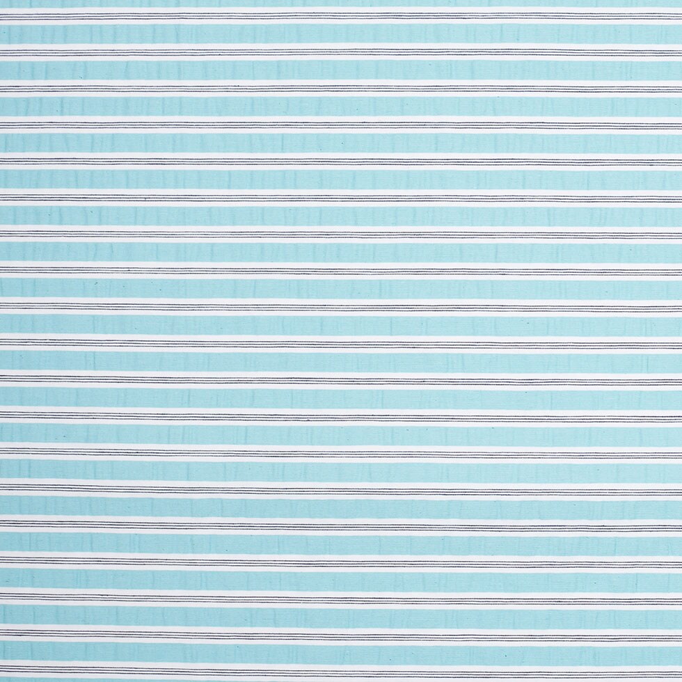 1 Yard Blue Radiance Blended Cotton Stripe
