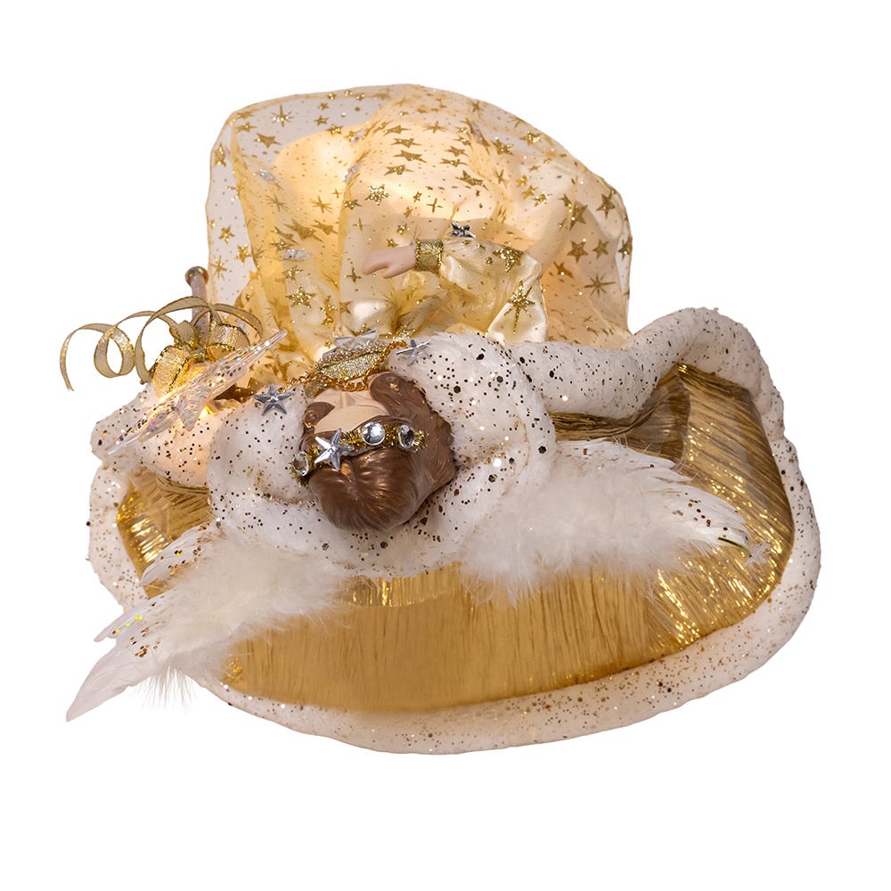 Kurt Adler 16-Inch UL 10-Light Celestial Angel Tree Topper