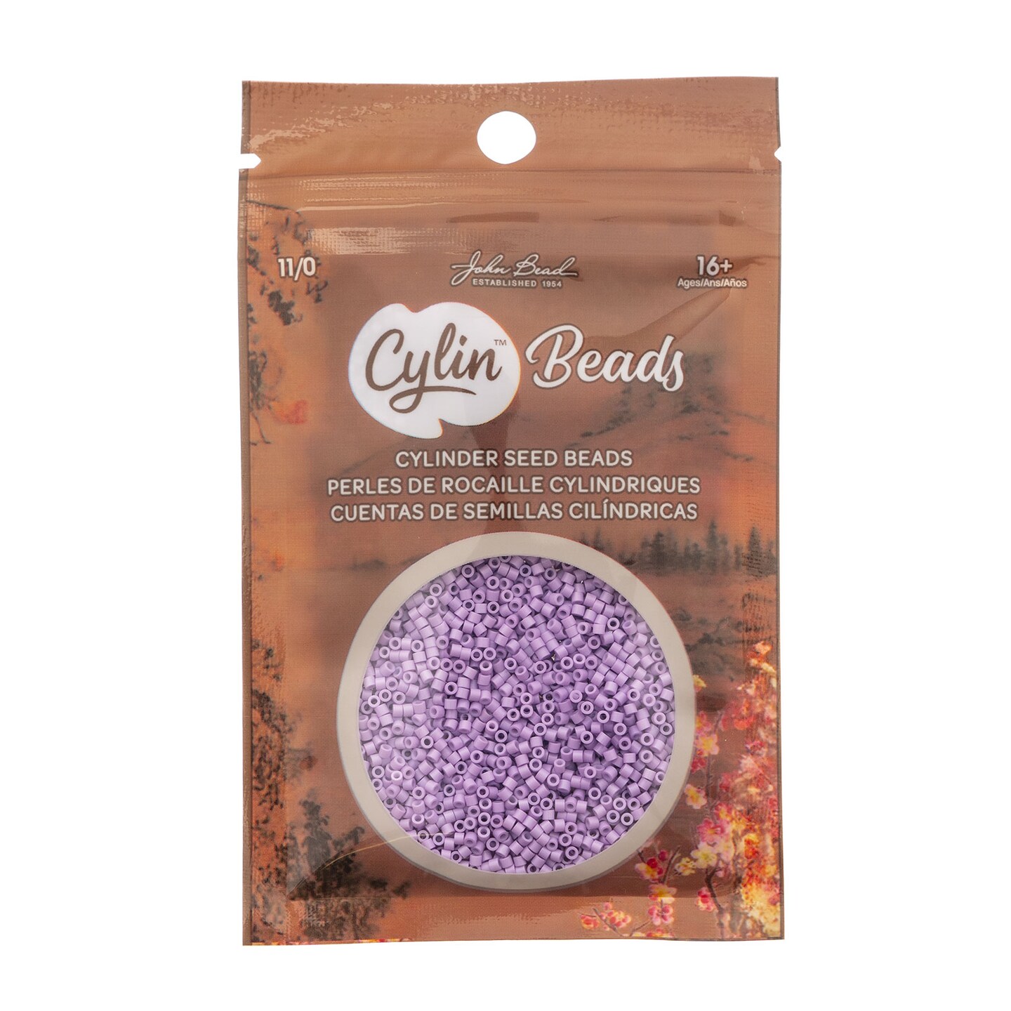 John Bead Opaque Finish Cylin Beads 11/0 Glass Cylindrical Seed Beads, 25g