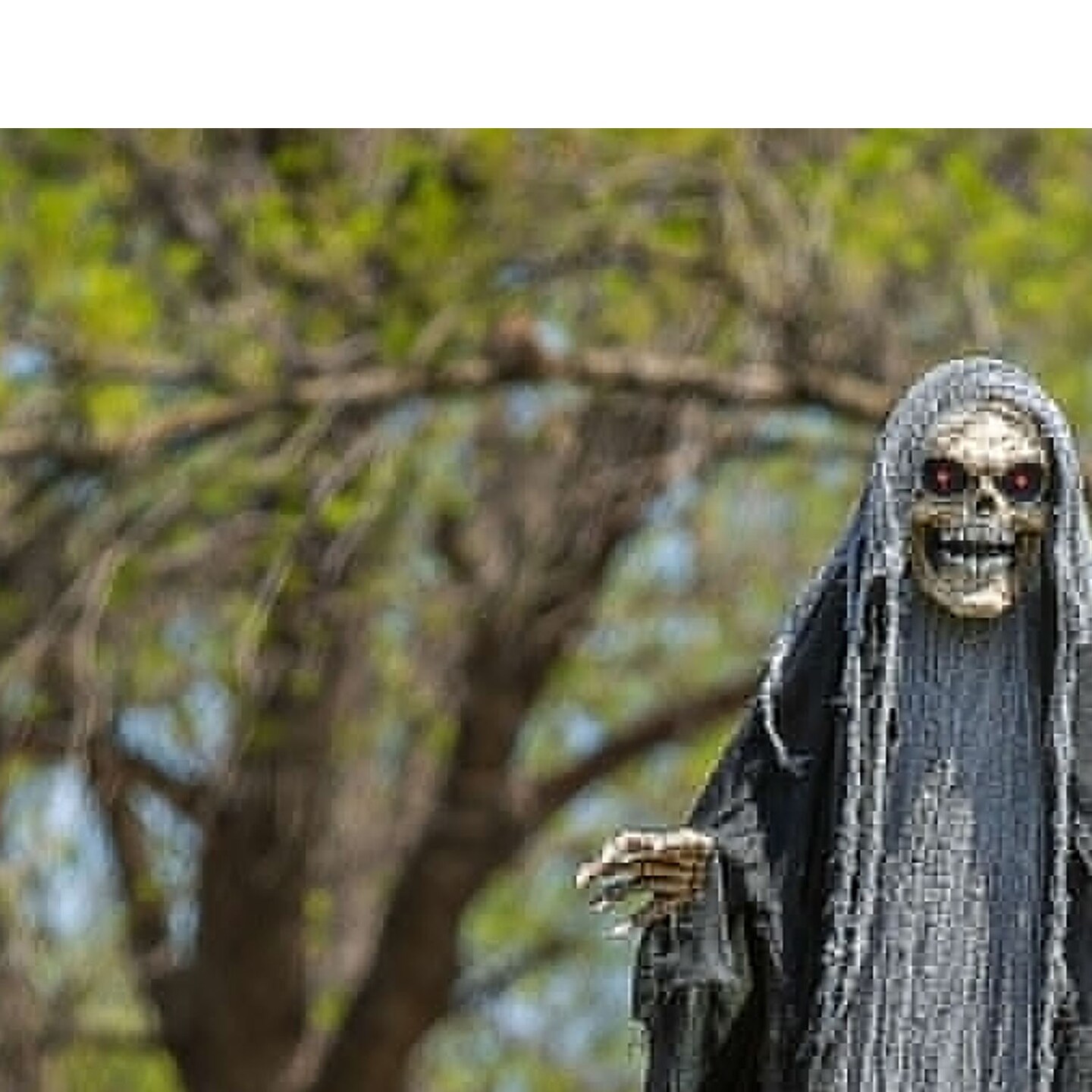 Standing Black &#x26; Gray Skeleton Reaper 6 Ft