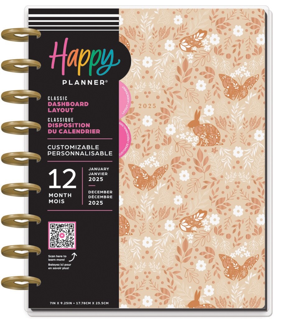 Happy Planner Classic 12-Month Disc Bound Planner-Wild Woods; Jan '25 - Dec '25