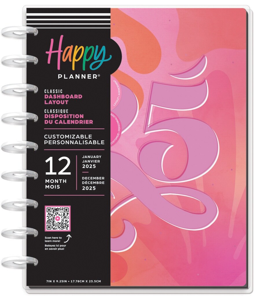 Happy Planner Classic 12-Month Disc Bound Planner-Vivid Tropics; Jan &#x27;25 - Dec &#x27;25