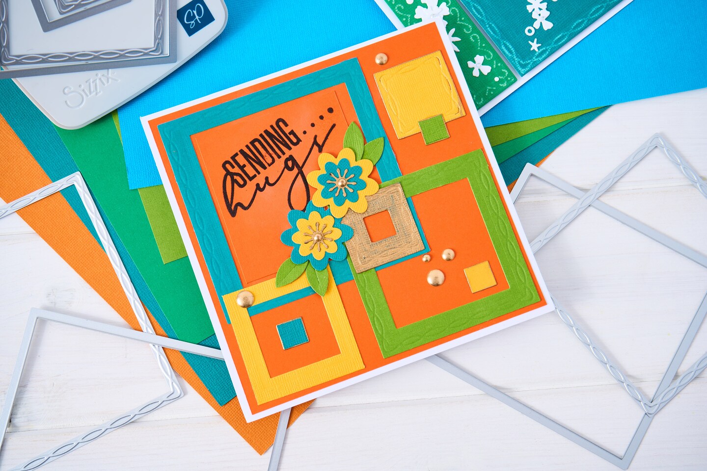 Sizzix Framelits Die Set By Stacey Park 11/Pkg-Fanciful, Yvette Interlaced Squares