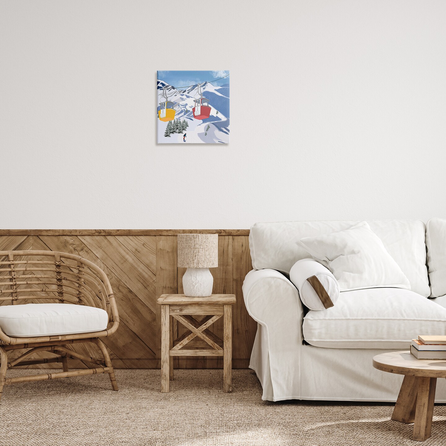 Stupell Industries Ski Lift over Vast Mountain Canvas Wall Art Design by Ashley Singleton