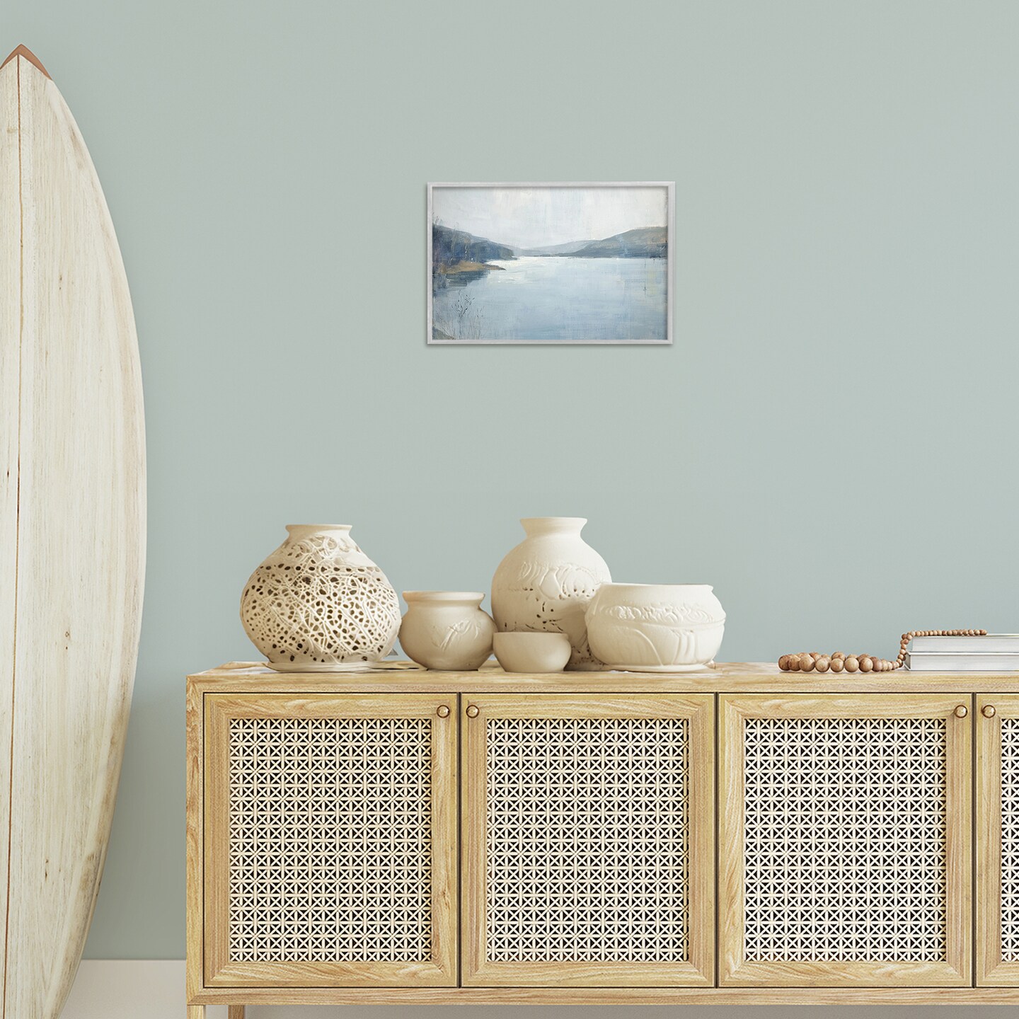 Stupell Industries Faded Distant Mountains Framed Giclee Wall Art Design by LSR Design Studio