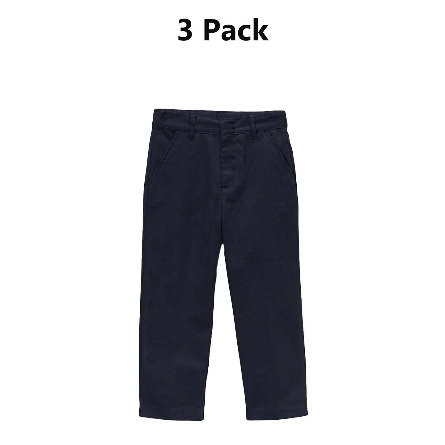 Boy&#x27;s Navy Uniform Twill Pants Flat Front Pants
