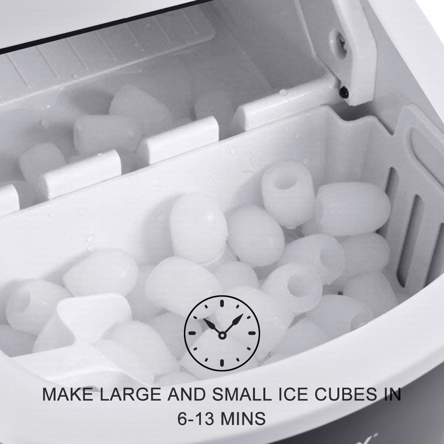 Costway Portable Compact Electric Ice Maker Machine Mini Cube 26lb/Day