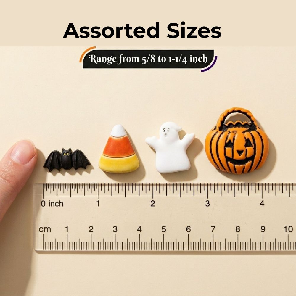 Buttons Galore and More Halloween Super Value Pack 50 Piece Assortments of Novelty Buttons for Sewing and Crafts