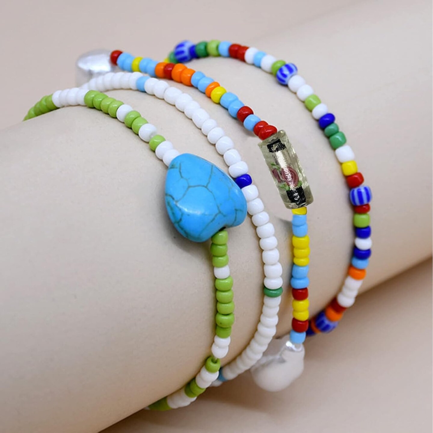 Random Assorted Glass Beads (80 PCS) for Jewelry Making