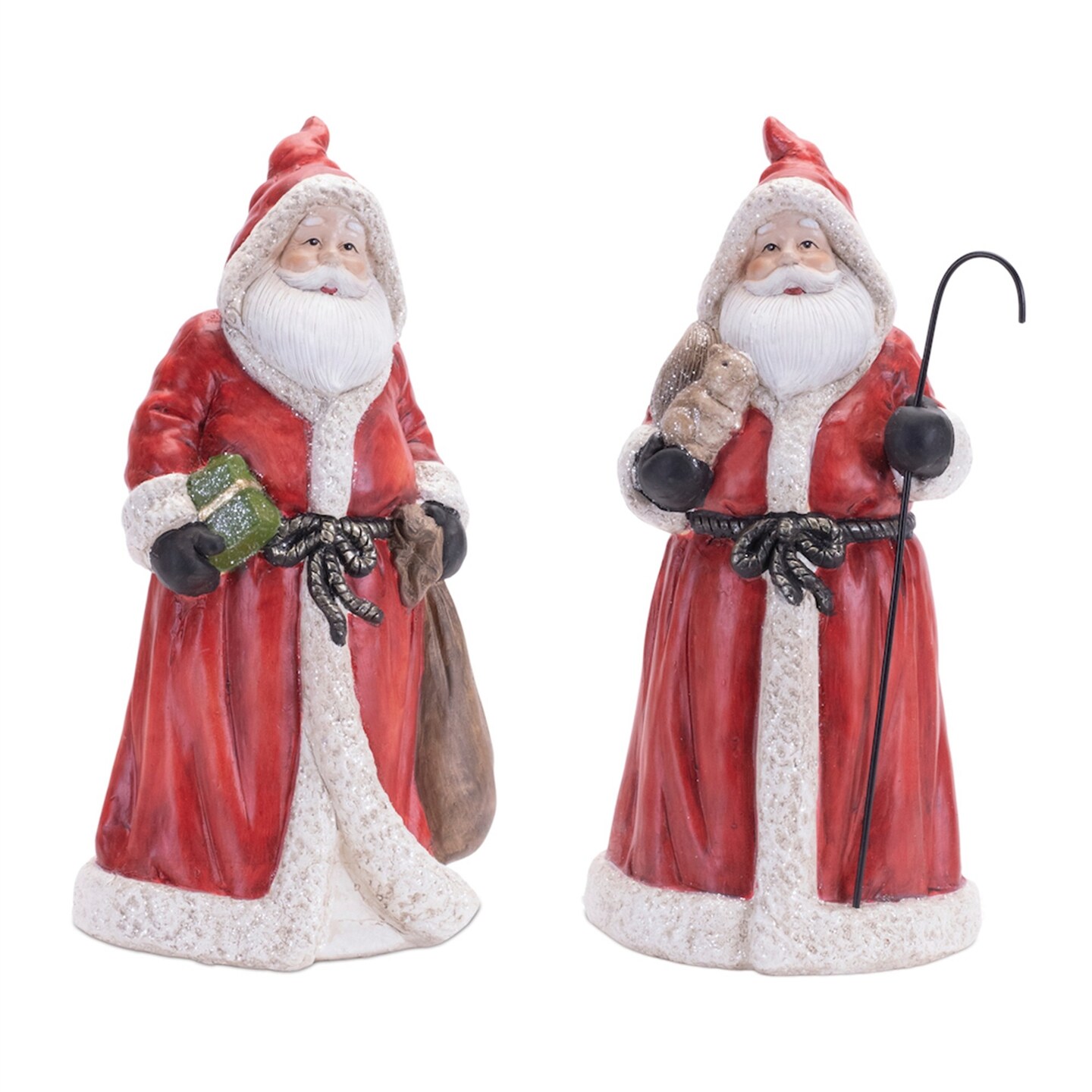 Melrose Santa Christmas Figurines - 12.5&#x22; - Set of 2