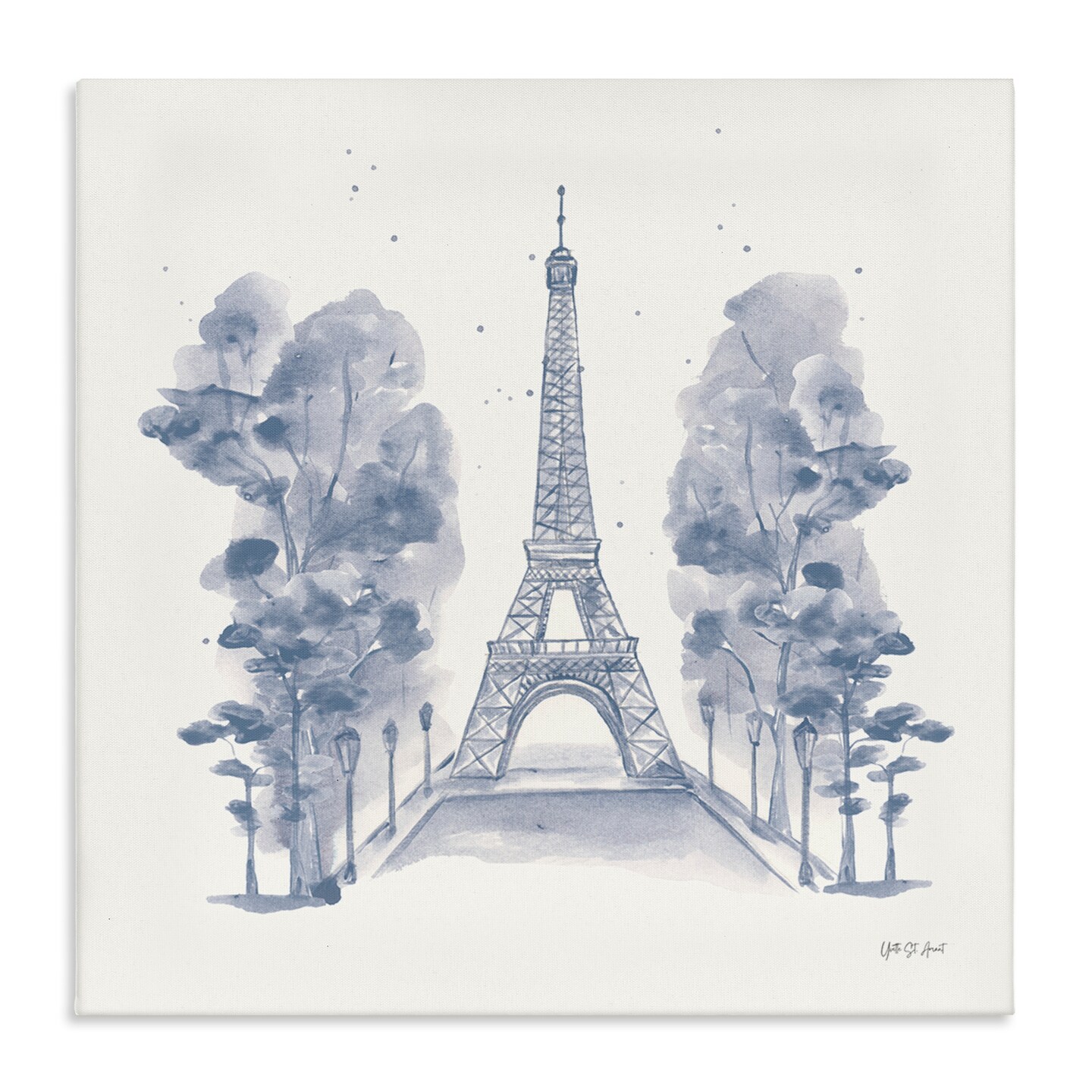 Stupell Industries Eiffel Tower Watercolor Canvas Wall Art Design by Yvette St. Amant