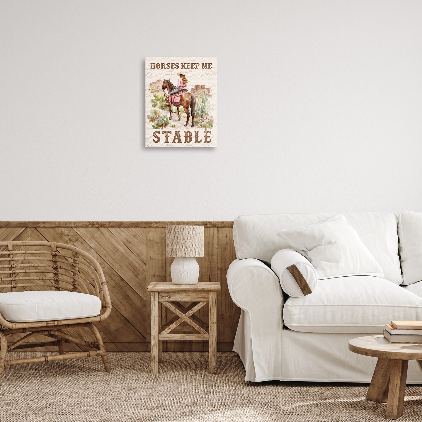 Stupell Industries Horses Keep Me Stable Canvas Wall Art Design by Lettered and Lined