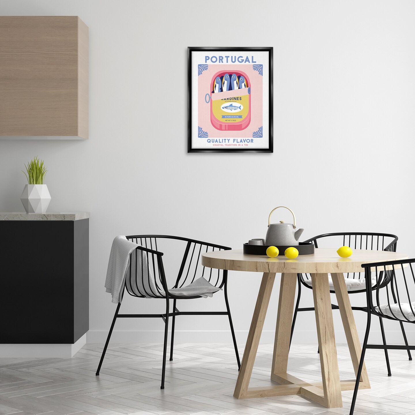 Stupell Industries Portugal Sardine Can Floater Framed Canvas Wall Art Design by Omar Escalante