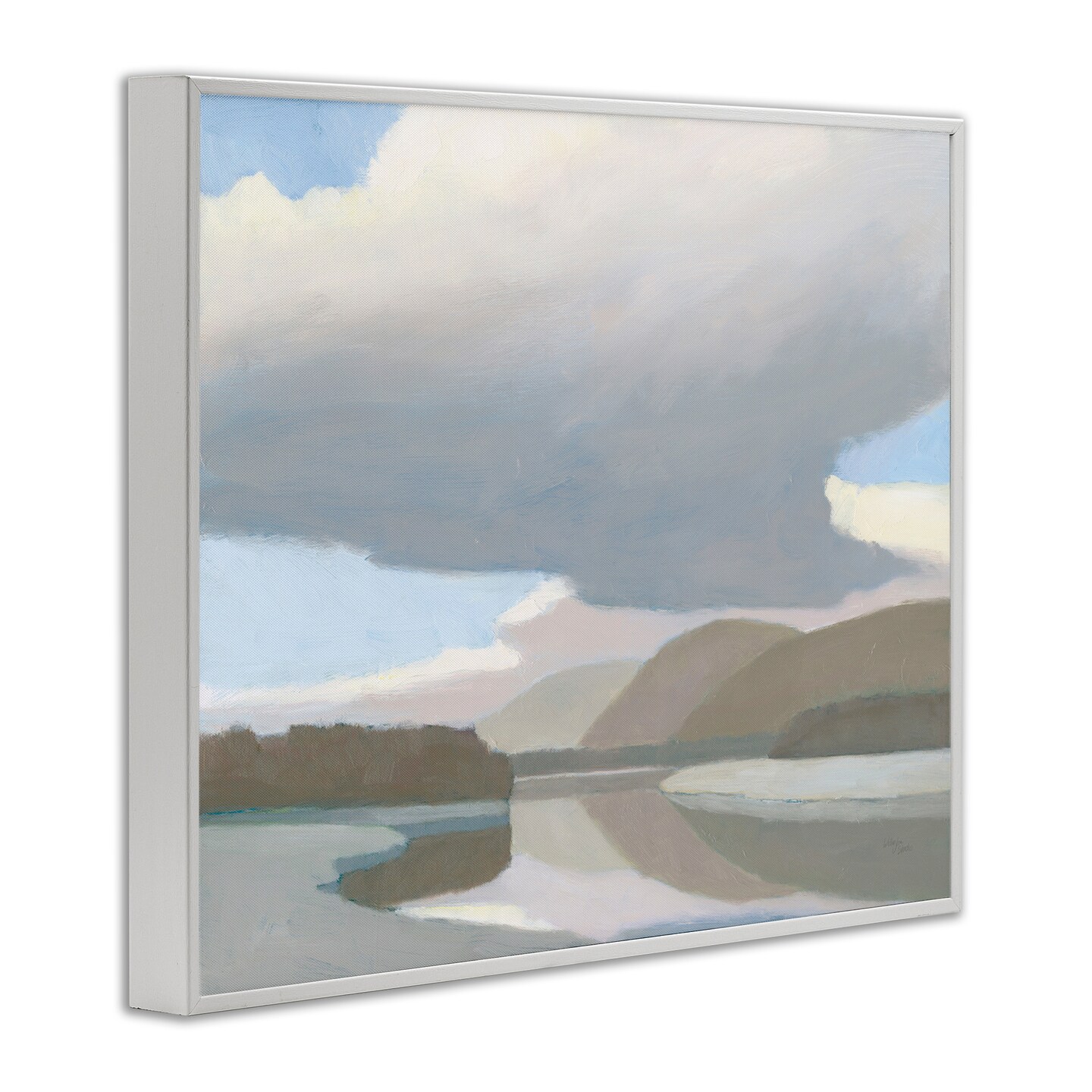 Stupell Industries Mountain Reflections Abstraction Framed Giclee Wall Art Design by Wellington Studio