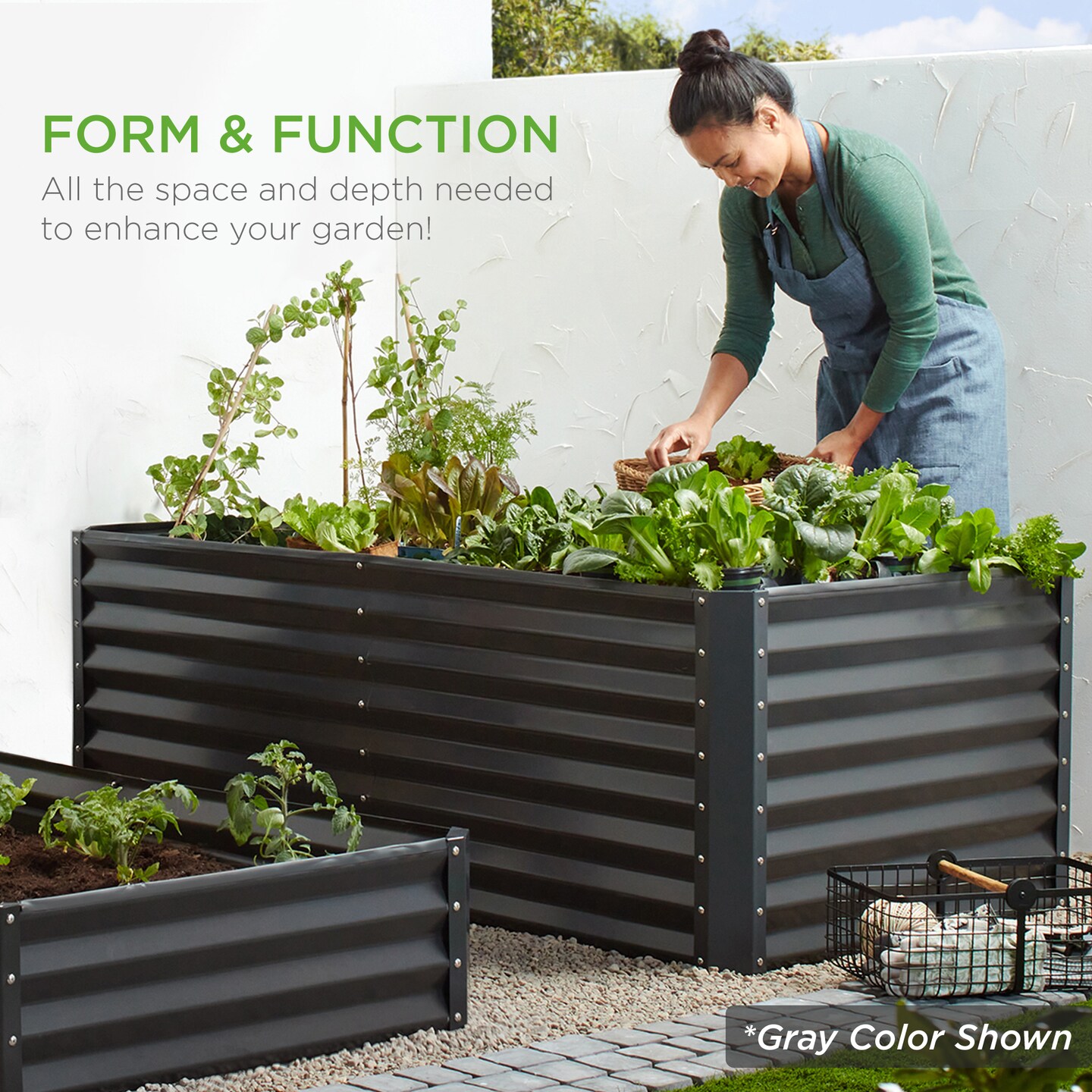 Best Choice Products 6x3x2ft Outdoor Metal Raised Garden Bed, Planter Box for Vegetables, Flowers, Herbs