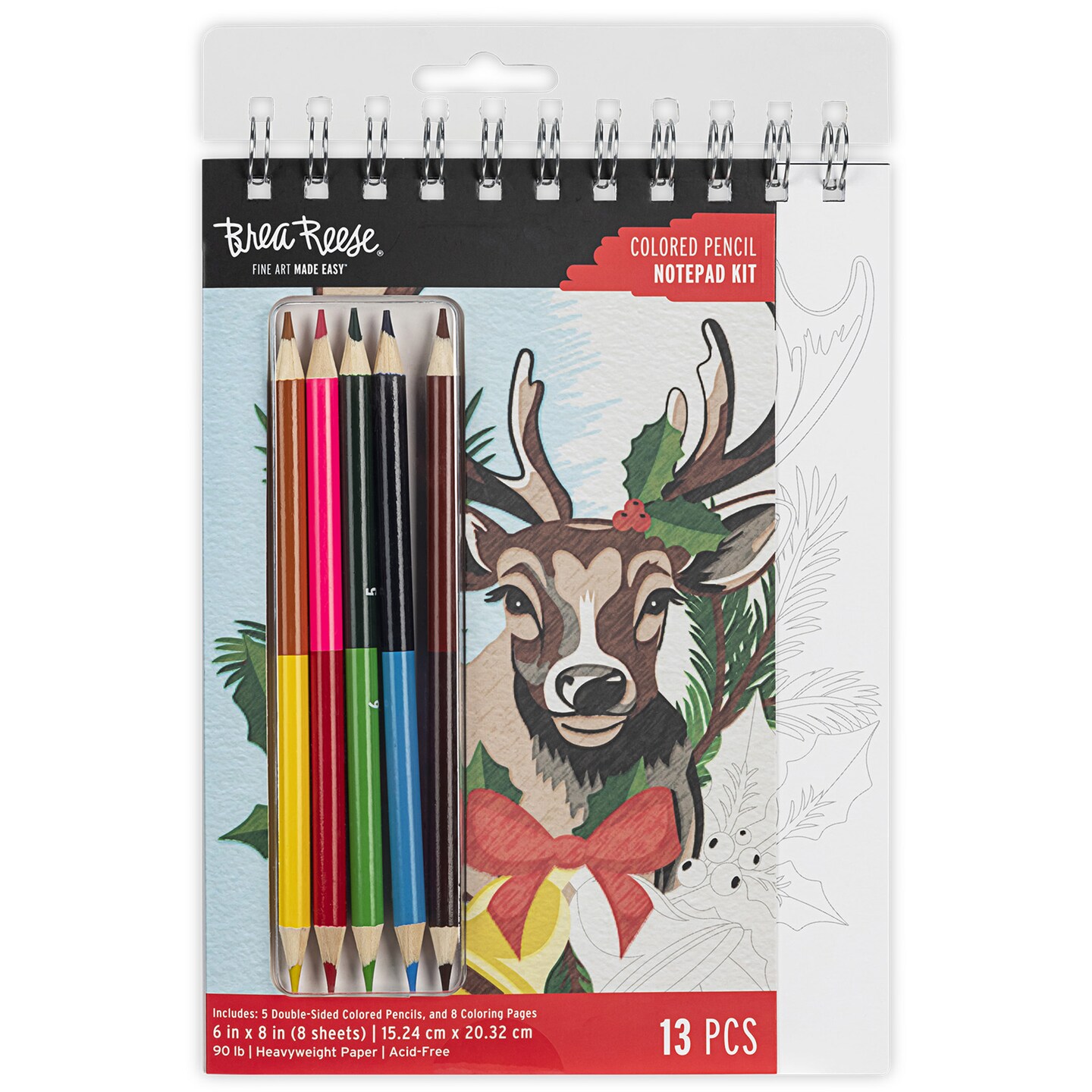 Brea Reese: Colored Pencil: Color-By-Number - Winter Wonderland - Holiday Scene Themed Kit, Ready-To-Frame Decor, Guided Project, Adult Craft Set