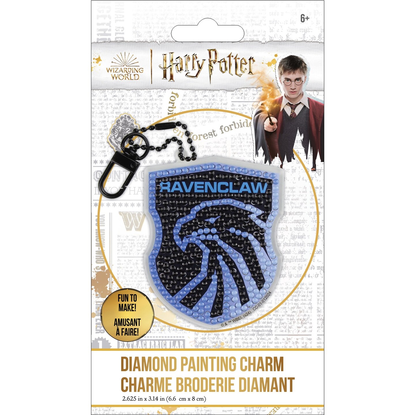 Camelot Dots Diamond Art Kit 2.625&#x22;X3.14&#x22; -Harry Potter Ravenclaw Crest Charm