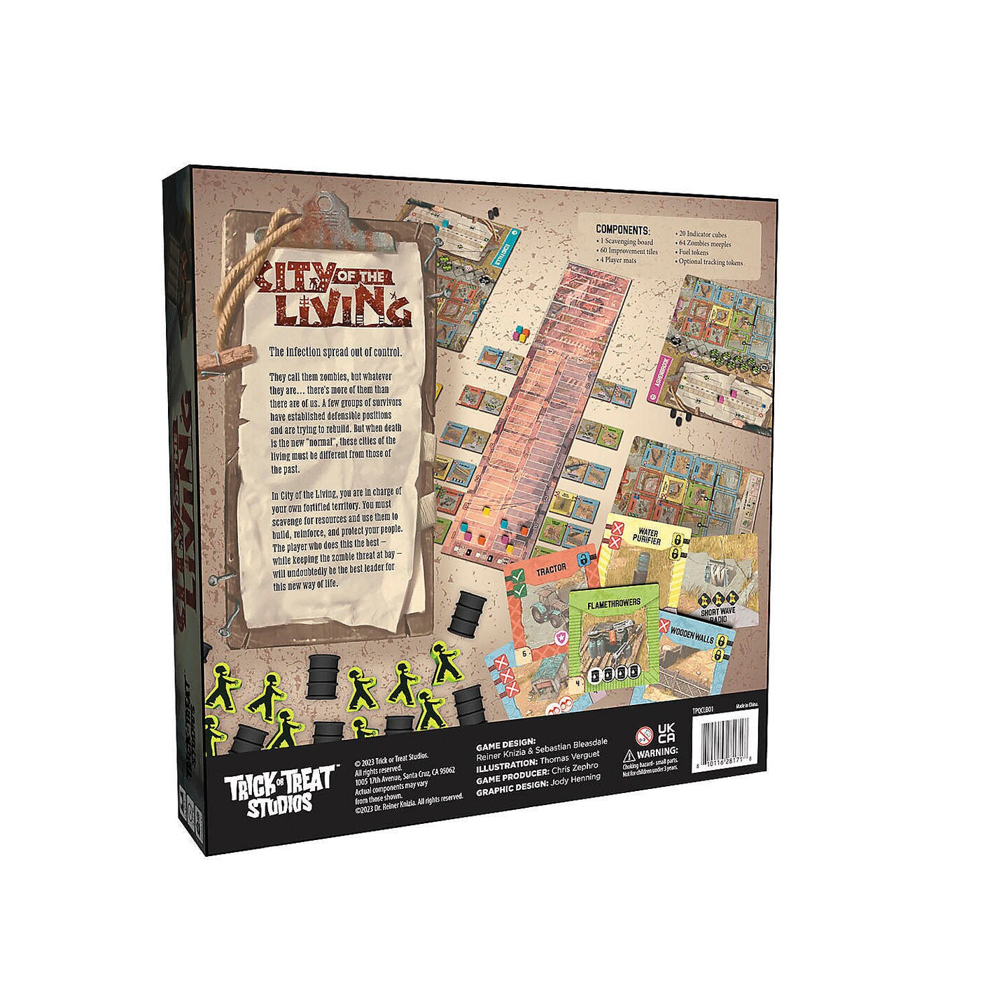 City of the Living Zombies Game 2 to 4 Players