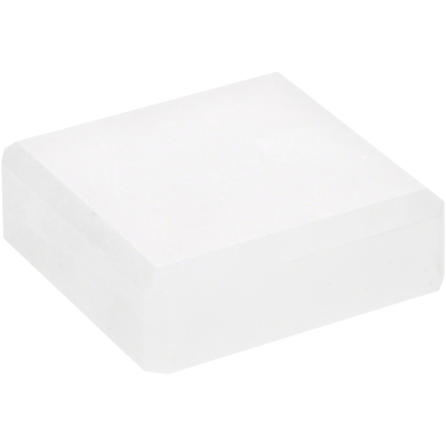 Plymor Frosted Acrylic Square Beveled Display Base, 3&#x22; W x 3&#x22; D x 1&#x22; H
